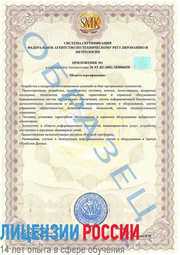 Образец сертификата соответствия (приложение) Курганинск Сертификат ISO 27001